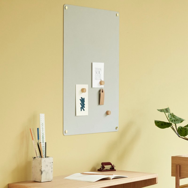 【Hübsch】－991104 浅灰色简约金属留言板 办公文具 备忘录 - 其他 - 其他金属 灰色