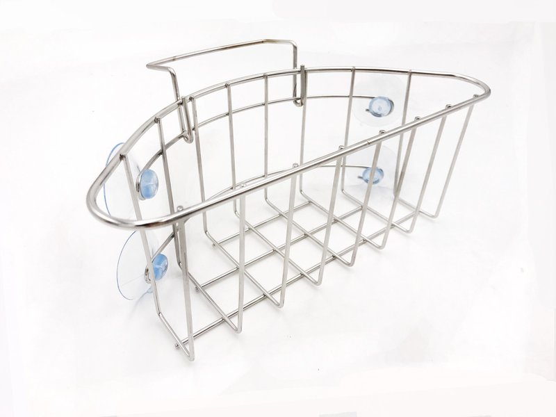 不锈钢厨房置物架 水槽内专用 厨房架 洗碗精架 菜瓜布架 小物架 - 置物架/篮子 - 不锈钢 银色