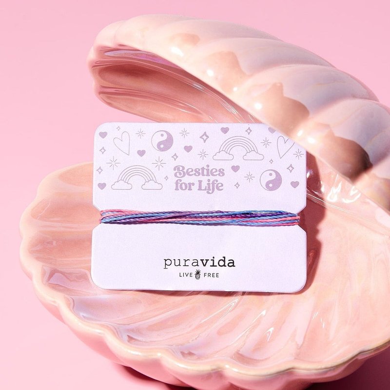 Pura Vida 美国手工 GIFTING系列 终生挚友 手链卡 - 手链/手环 - 防水材质 紫色
