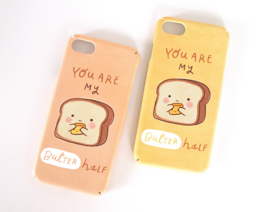 Toast & Butter iPhone 壳手机壳 เคสมือถือ - 手机壳/手机套 - 塑料 黄色