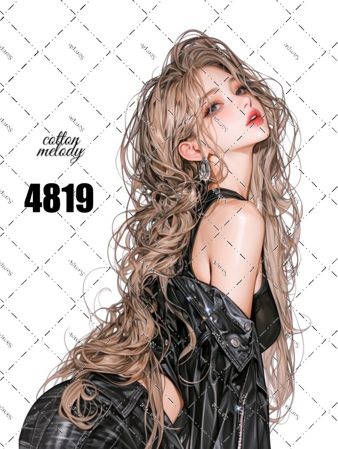 original sticker no.4819 人物贴纸 原创贴纸 原创人物贴纸 装饰贴纸 cotton melody - 贴纸 - 纸 