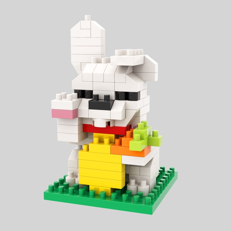 Archbrick 兔年招财兔兔 Pixel 积木 Nanoblock - 玩偶/公仔 - 塑料 多色