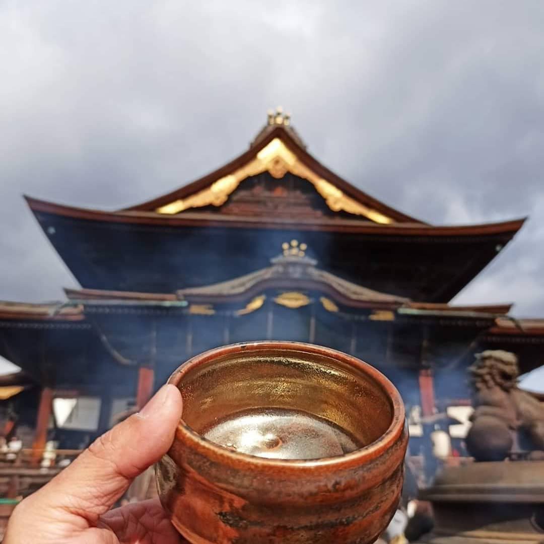 柴烧志野釉茶碗炫亨作 - 茶具/茶杯 - 陶 金色