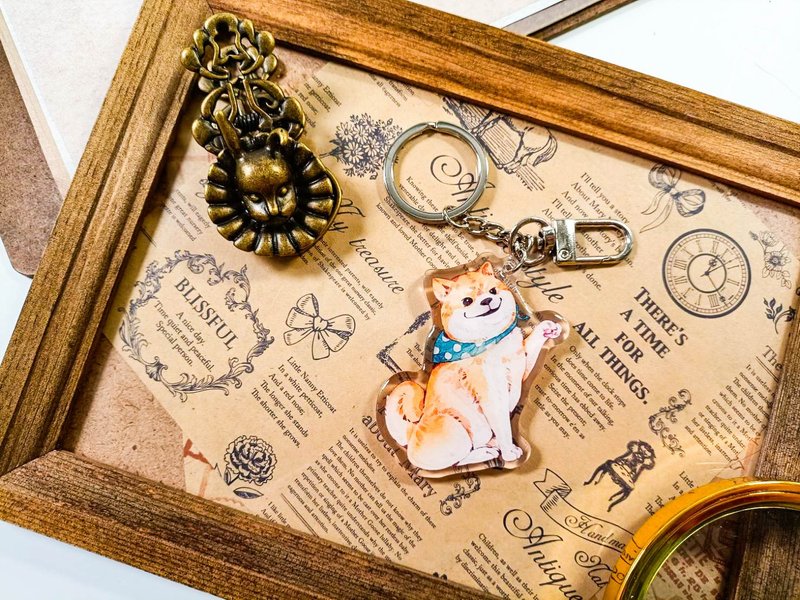 KR519可愛吊飾cute pendant_柴犬Shiba Inu.B/ 晶透吊飾_鑰匙圈 - 钥匙链/钥匙包 - 塑料 多色