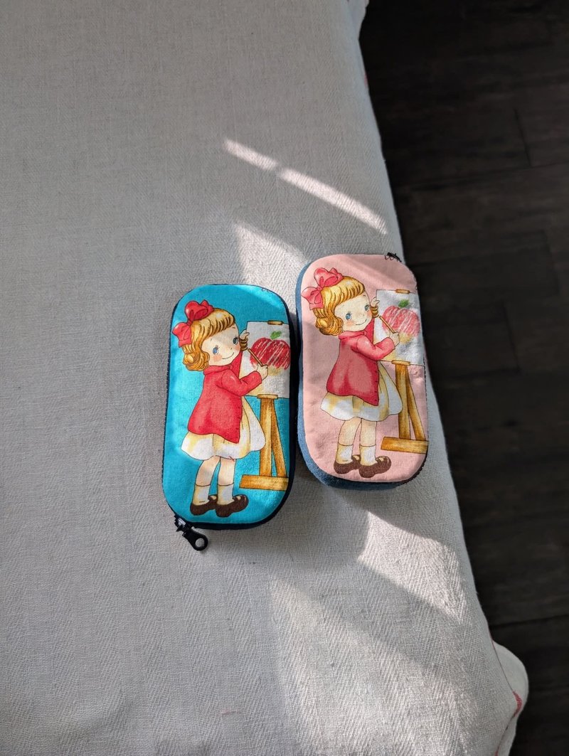 椭圆形小包粉色 - 零钱包 - 棉．麻 