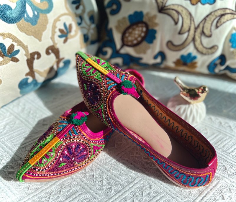 印度手工鞋丨民族绣花系列 - 葡萄丛林 - 其他 - 真皮 紫色