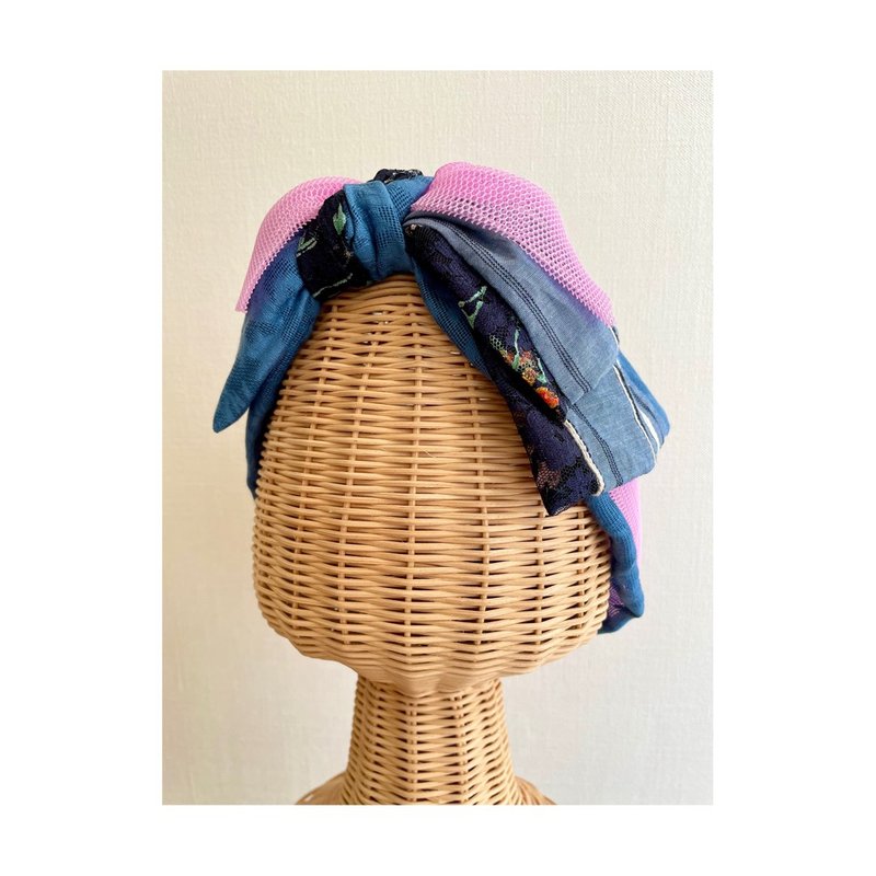 mix ribbon turban/Pink - 发带/发箍 - 聚酯纤维 粉红色