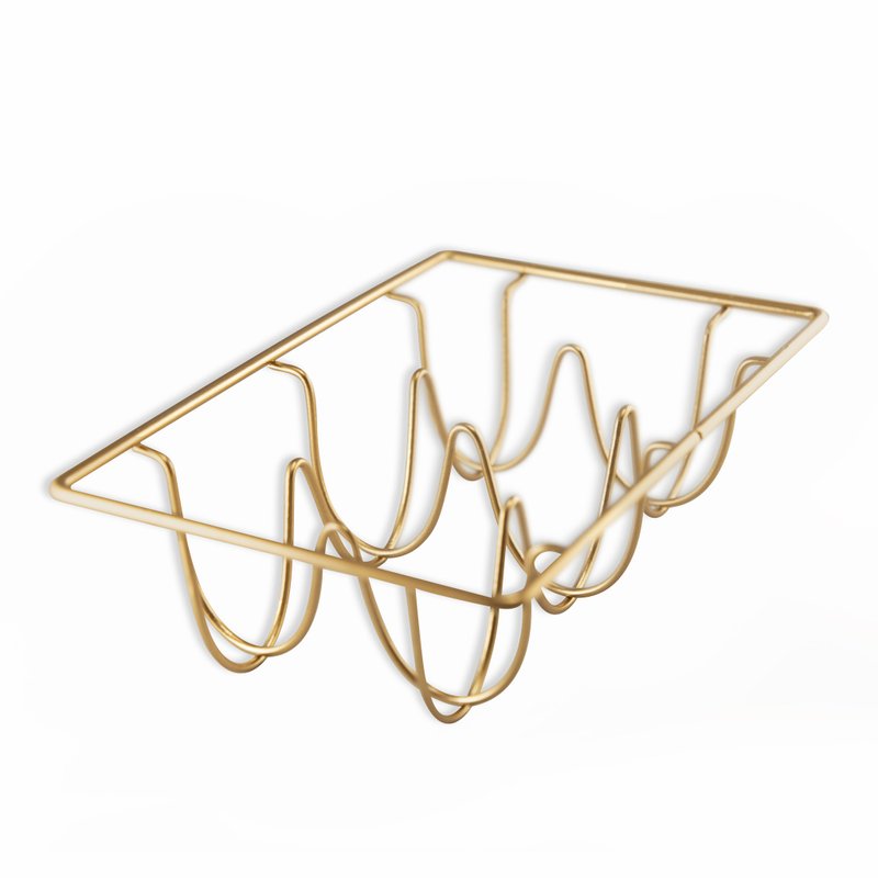 亮面土豪金美妆海绵晾干收纳架 | 美妆蛋架 防发霉晾干架 晾蛋架 - 彩妆刷具/镜子/梳子 - 其他金属 黄色