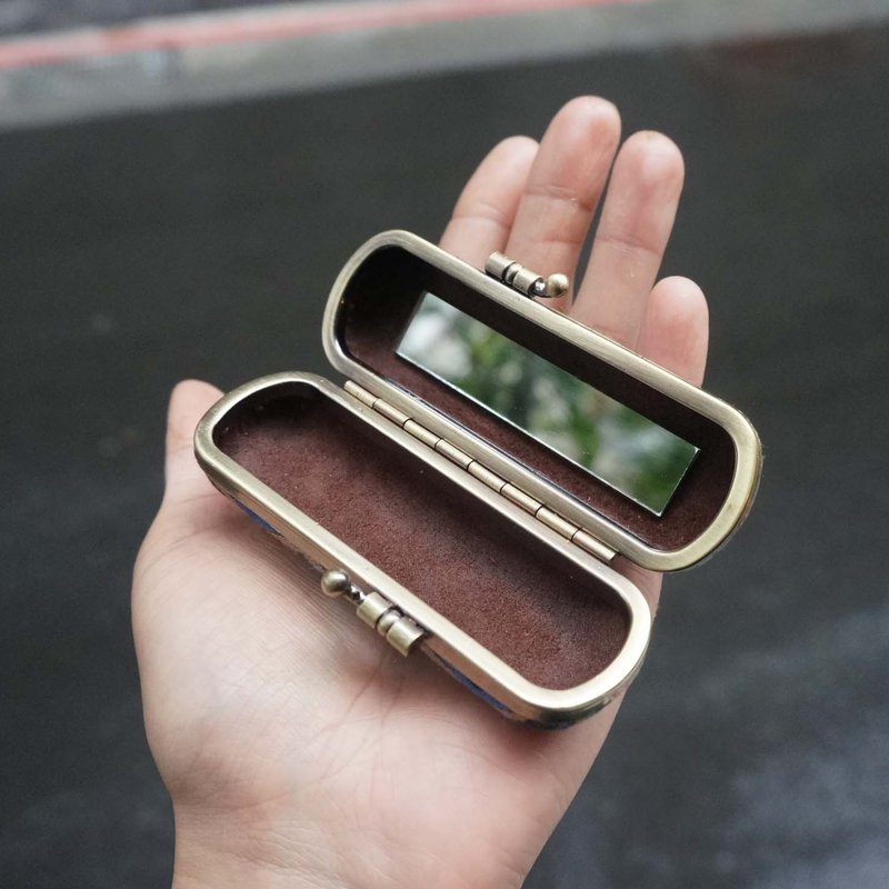 迷你口金印章口红万用盒(加购镜子下标区) - 化妆包/杂物包 - 棉．麻 透明