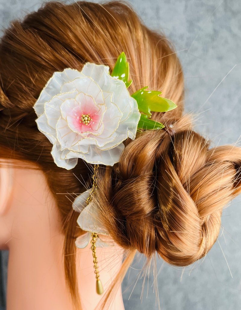 牡丹胸针 发夹 - 发饰 - 树脂 