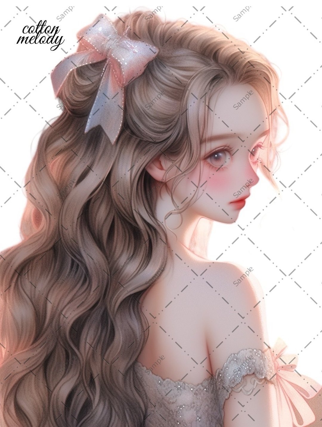 original sticker no.605B 人物贴纸 原创贴纸 人物贴纸 女孩贴纸 原创人物贴纸 - 贴纸 - 纸 