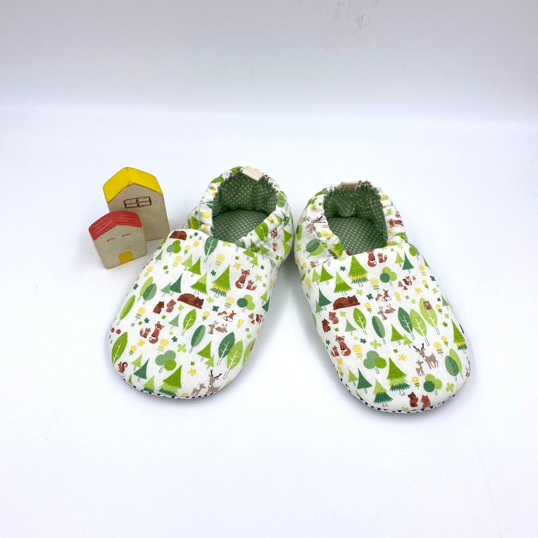 迷你森林-初步鞋/成长鞋/漫步鞋 - 婴儿鞋 - 棉 绿色