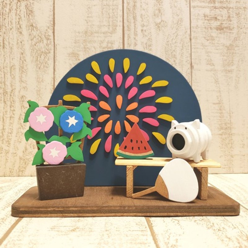 定制菸花和牵牛花装饰品 - 摆饰 - 木头 多色