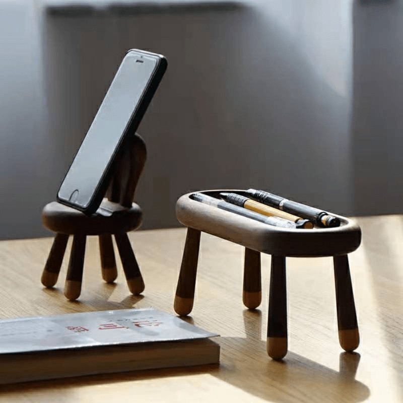手机座/手机支架/创意桌面摆件收纳 - 其他 - 木头 