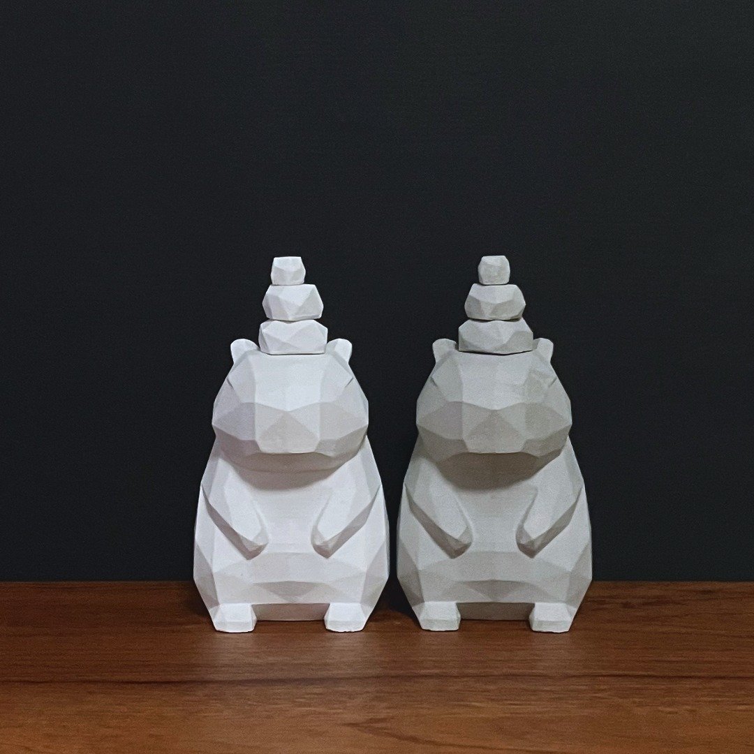 【水泥动物摆饰-卡皮巴拉】Low-poly / 清水模 / 桌上疗愈 / 送礼 - 摆饰 - 水泥 灰色