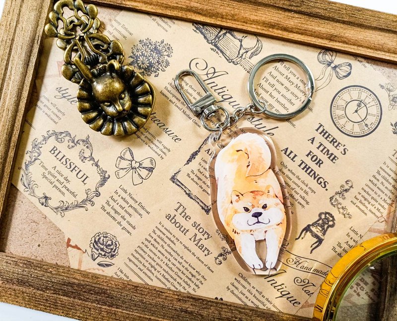 KR519可愛吊飾cute pendant_柴犬Shiba Inu.G/ 晶透吊飾_鑰匙圈 - 钥匙链/钥匙包 - 塑料 多色