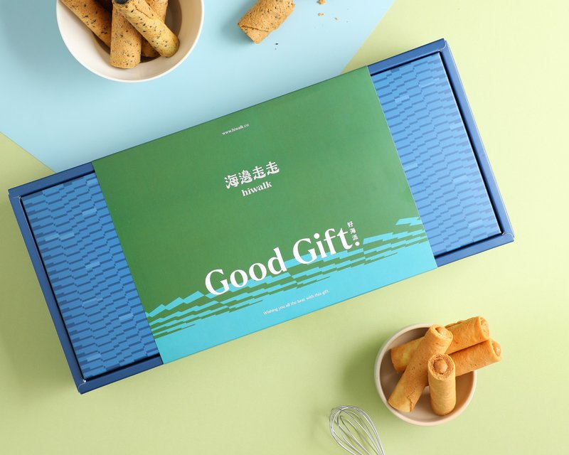 绿金海派综合蛋卷礼盒(蛋奶素) - 手工饼干 - 新鲜食材 