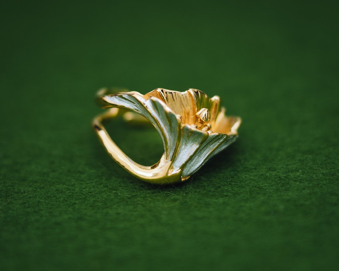 Classic Flower - Adjustable ring - Japanese flower - Gold and silver ring - 戒指 - 银 金色