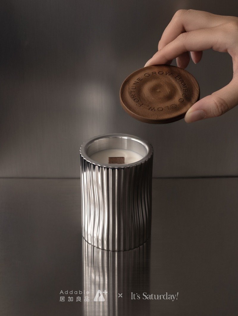 【早鸟优惠85折】It's SAT x 居加良品 联名金属香氛蜡烛/共2款 - 蜡烛/烛台 - 铝合金 银色