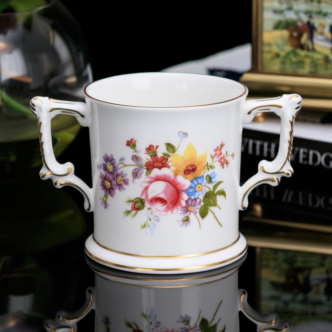 Royal Crown Derby 2013伊丽莎白二世女王加冕纪念双耳骨瓷马克杯 - 咖啡杯/马克杯 - 瓷 