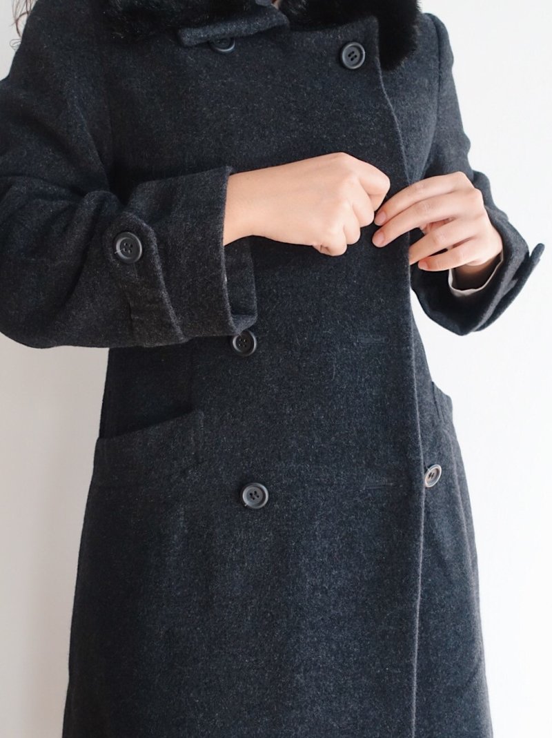 Vintage 大衣 / 毛料 no.109 tk - 女装休闲/机能外套 - 羊毛 黑色