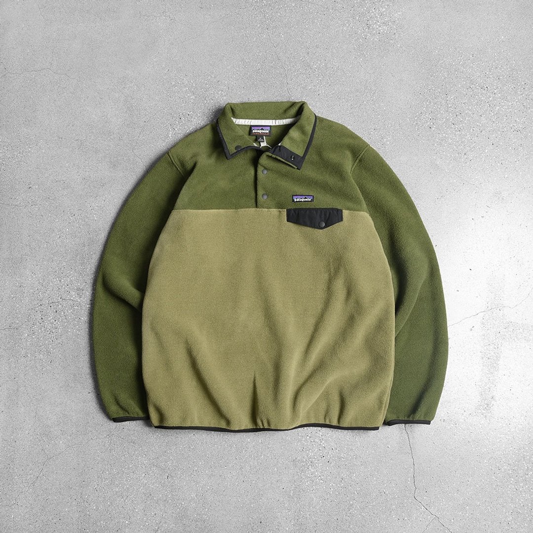 patagonia fleece 刷毛上衣 / Vintage 古着 - 男装上衣/T 恤 - 聚酯纤维 绿色