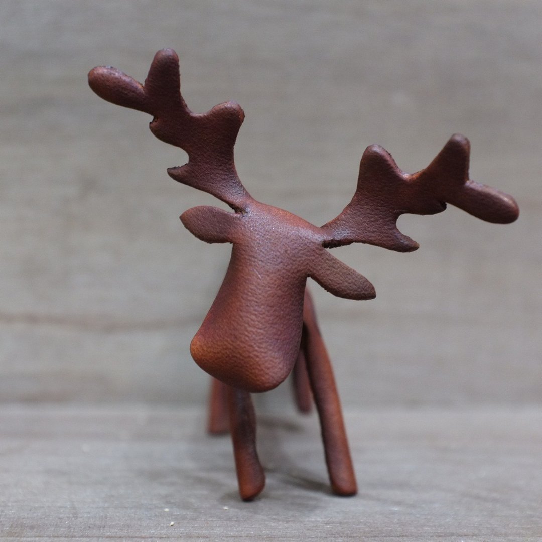 Oh!deer 皮革制疗愈小麋鹿 : 茶咖 :/ 愈し多彩な鹿ちゃん - 其他 - 真皮 咖啡色