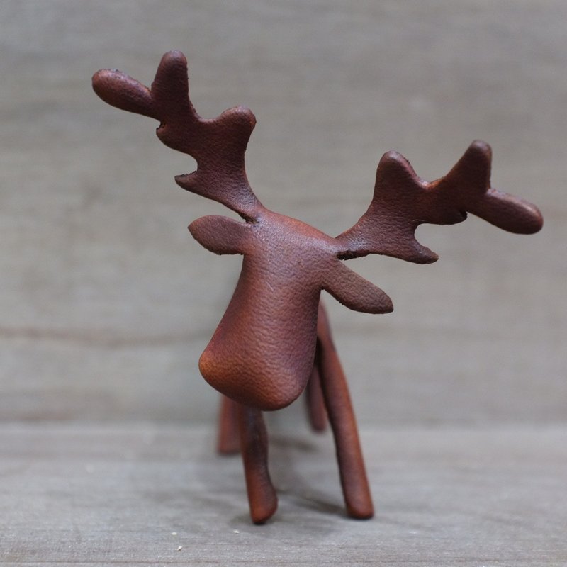 Oh!deer 皮革制疗愈小麋鹿 : 茶咖 :/ 愈し多彩な鹿ちゃん - 其他 - 真皮 咖啡色