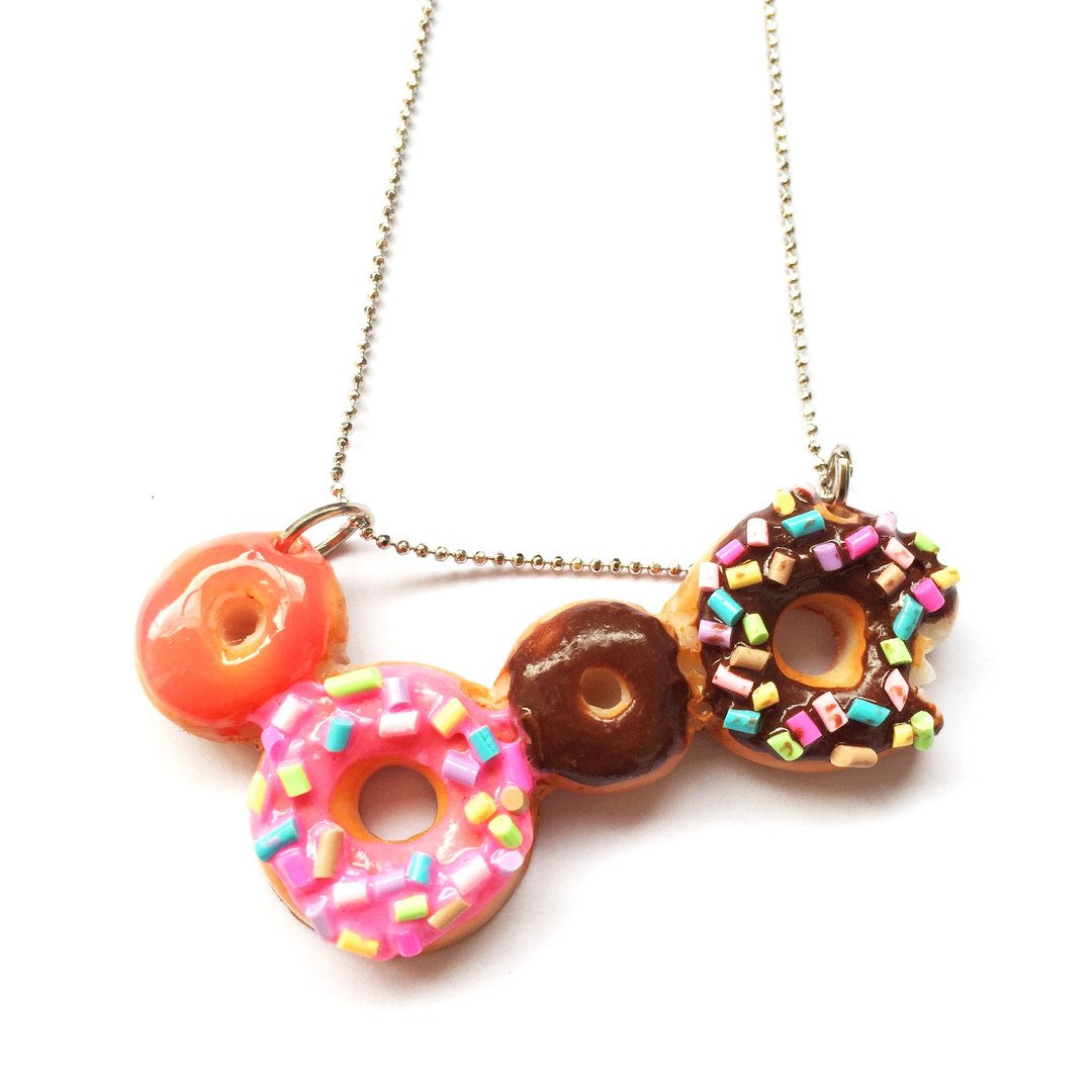 donut necklace included - 项链 - 粘土 粉红色