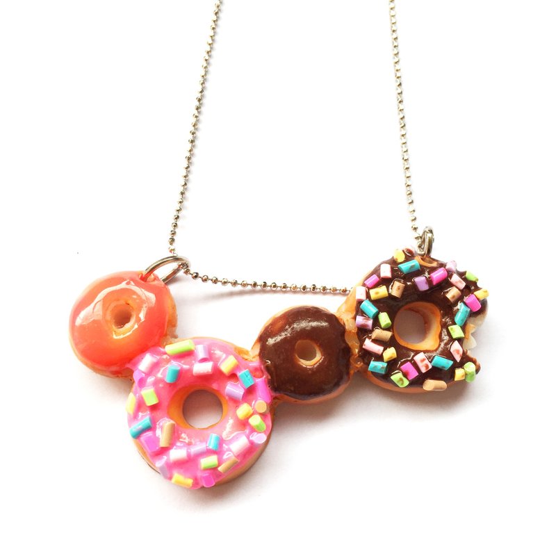 donut necklace included - 项链 - 粘土 粉红色