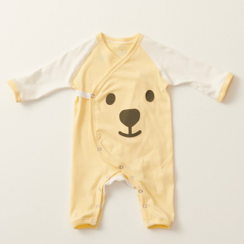 熊宝宝新生儿包屁衣 - 包屁衣/连体衣 - 棉．麻 黄色