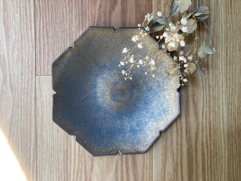 Crystal plate black - 盘子/餐盘/盘架 - 陶 黑色