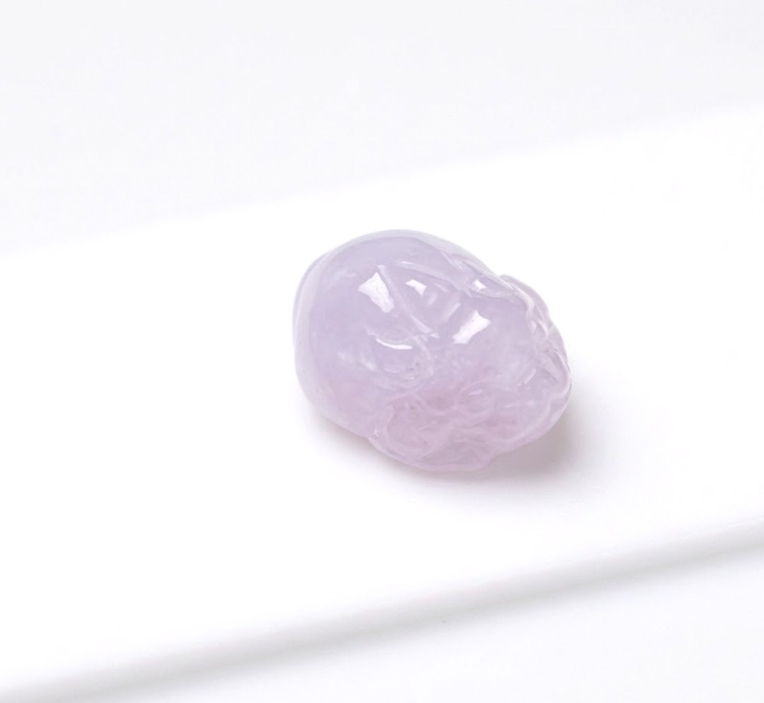 【招财神兽】紫罗兰翡翠貔貅 | 戒面 | 裸石 | 天然缅甸翡翠 A 货 - 金工/饰品 - 玉石 紫色