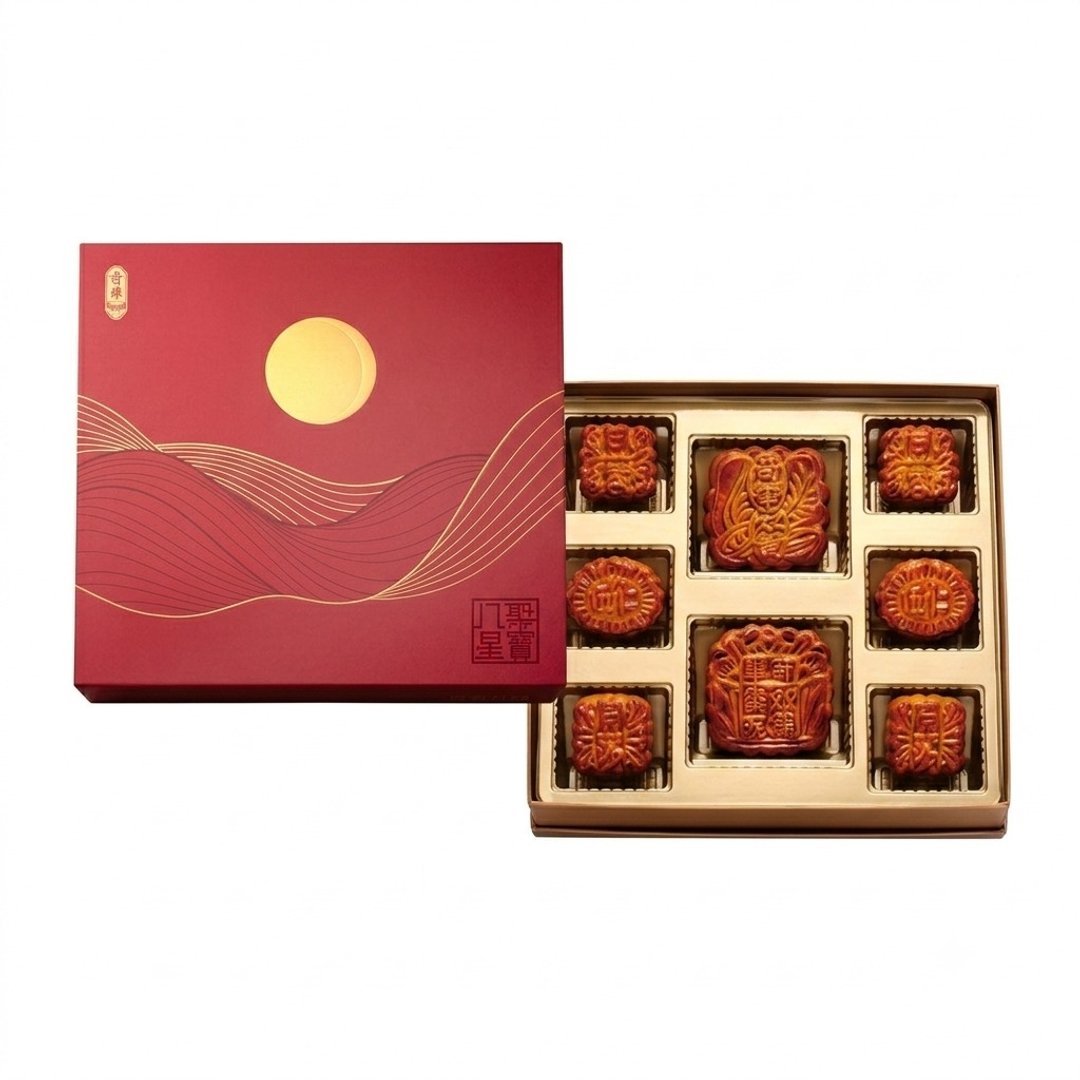 奇华饼家 - 八星聚宝礼盒 (中秋档期贩售) - 蛋糕/甜点 - 其他材质 红色
