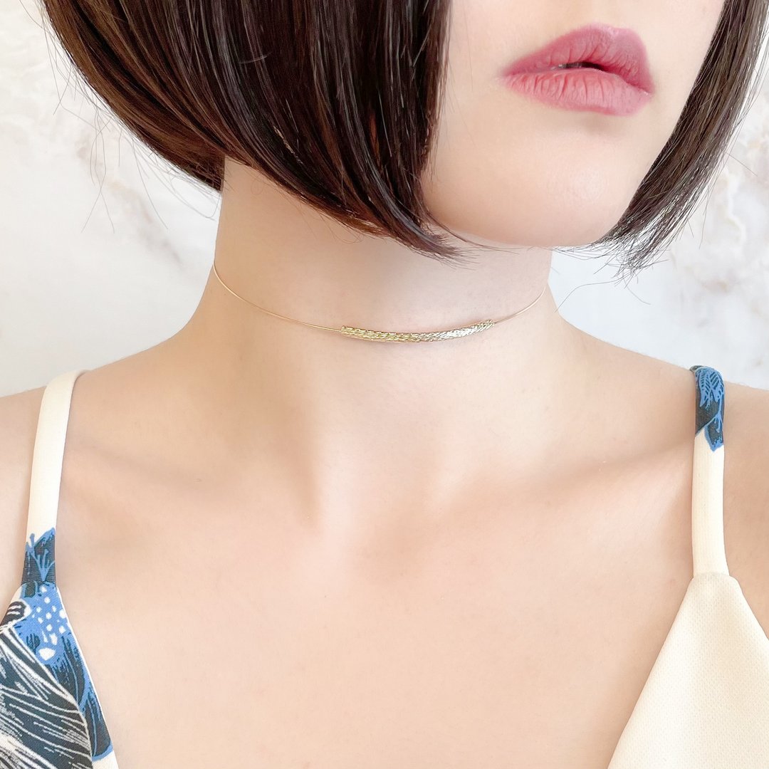 Gold / Simple Gold Wire Choker SV044G - 项链 - 其他金属 金色