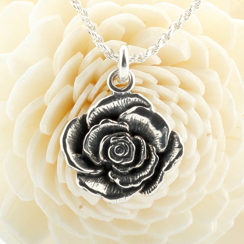 【Angel & Me】小王子 玫瑰 花 (大) Rose s925 纯银 项链 - 项链 - 纯银 银色