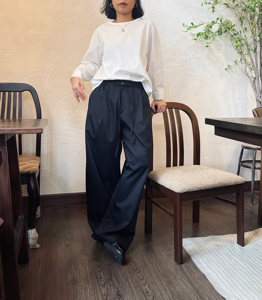 宽管长裤 - 男士长裤 - 其他材质 灰色