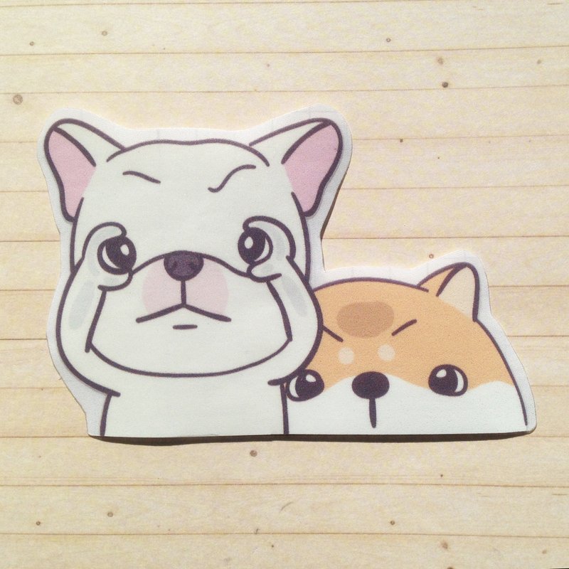 贴着玻璃看 ｜透明防水大贴纸 - 贴纸 - 纸 白色