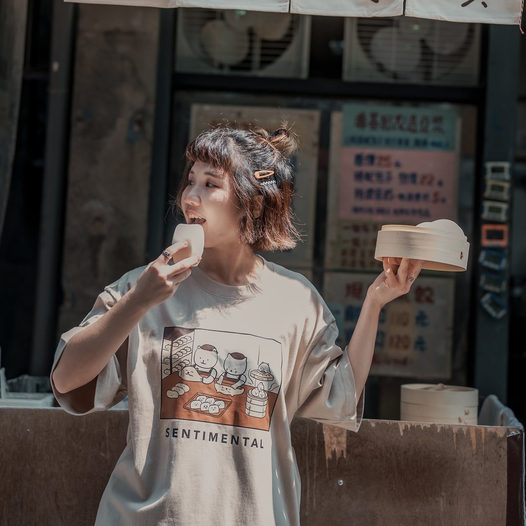 山东馒头 - 员工制服Tee - 女装 T 恤 - 棉 