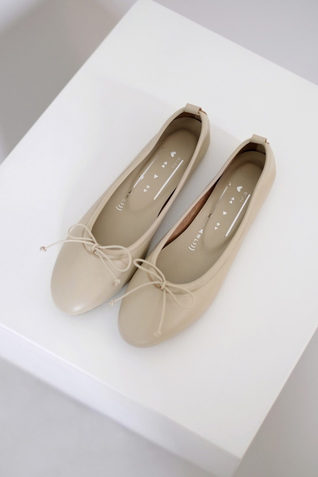 Gloves Ballet 甜(米杏)糕Pate d'amande | WL - 芭蕾鞋/娃娃鞋 - 真皮 卡其色