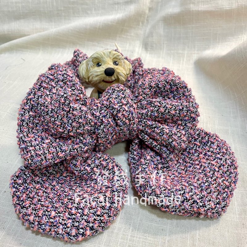 发裁手作。Facai Handmade 毛孩领巾 碧个啾啾_粉黑蹦出酷滋味 - 衣/帽 - 棉．麻 黑色