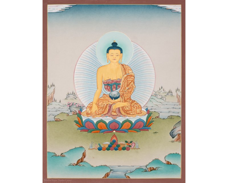 神圣的释迦牟尼唐卡 - 墙贴/壁贴 - 其他材质 多色