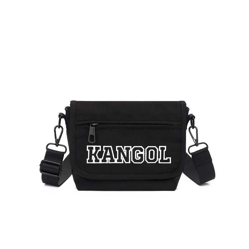 KANGOL袋鼠字母Logo侧背包 -黑 - 侧背包/斜挎包 - 聚酯纤维 