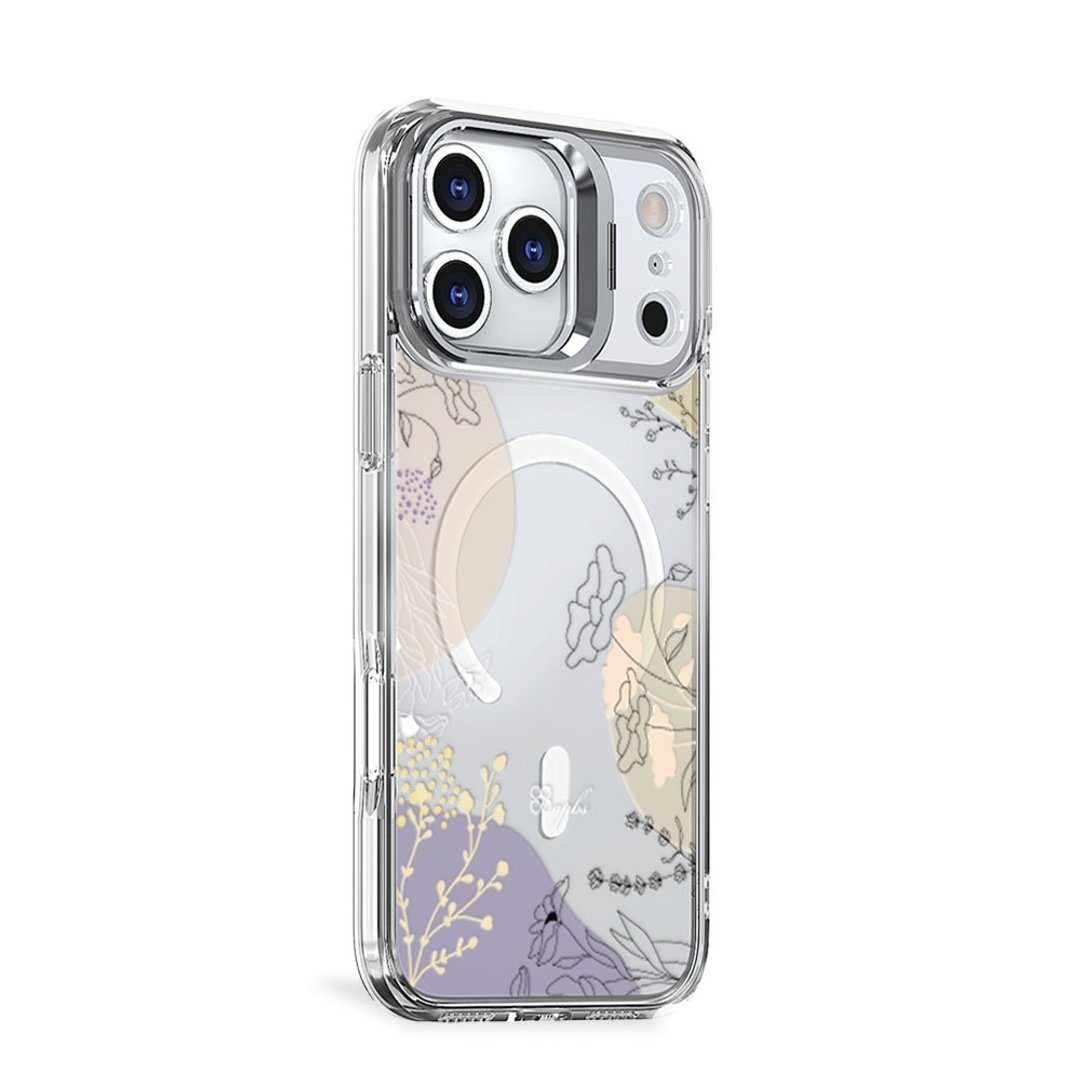 apbs iPhone 全系列 防震双料隐形立架磁吸手机壳-几何花语 - 手机壳/手机套 - 其他材质 多色