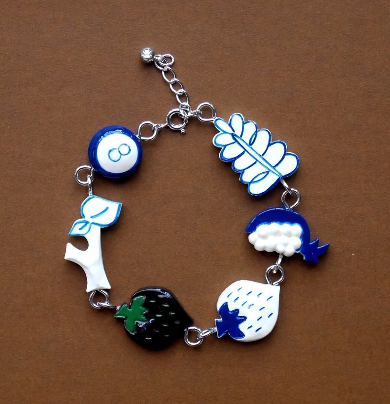 蓝色水果手链 - 手链/手环 - 树脂 蓝色