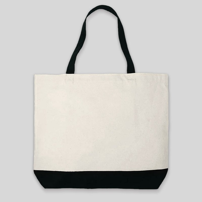 帆布包印刷费-加印服务 (绘制费另计) / 肩背手提拉链 - 订制画像 - 棉．麻 白色