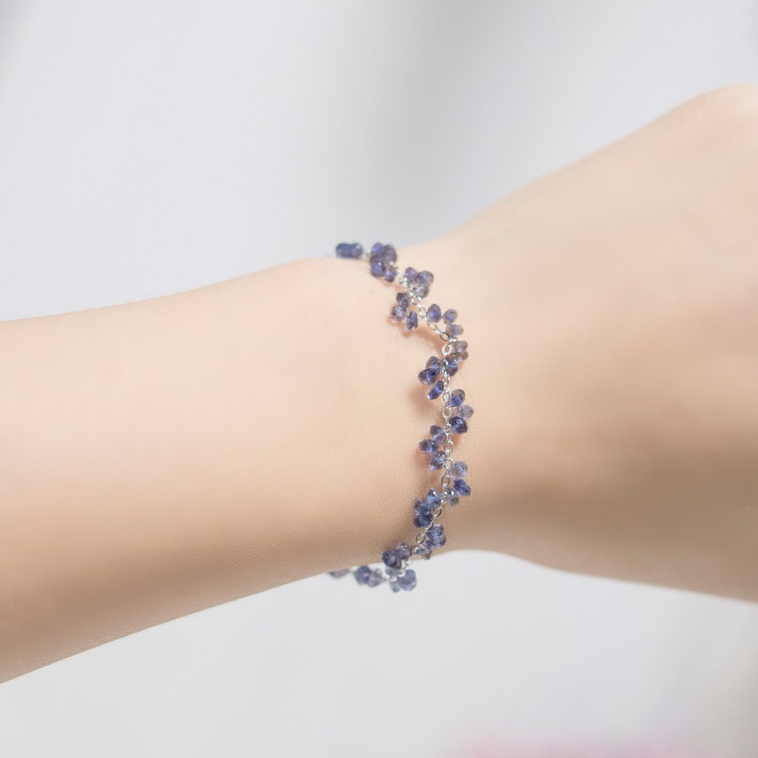 藤蔓堇青石手链Vine Bracelet - 手链/手环 - 纯银 