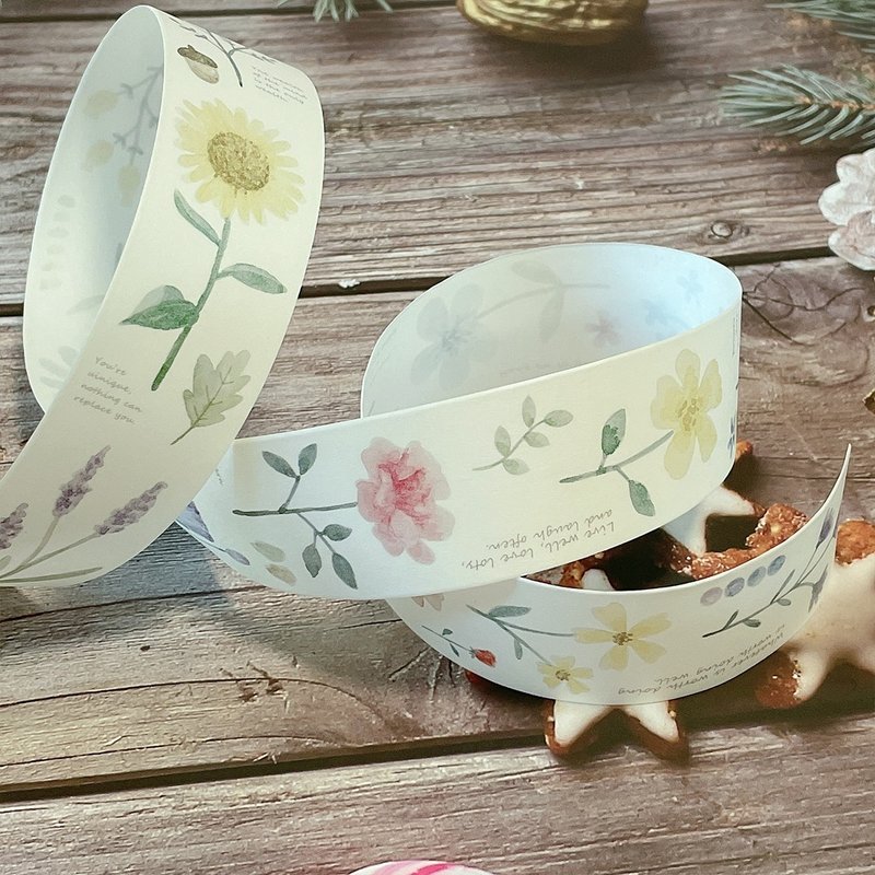 3cm 纸胶带 / 花语 - 纸胶带 - 纸 