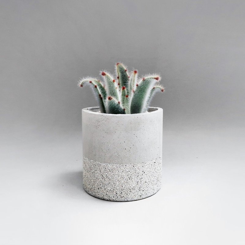 GRANITE 花岗岩│等圆水泥盆器・花盆・花器 (8cm) - 花瓶/陶器 - 水泥 灰色