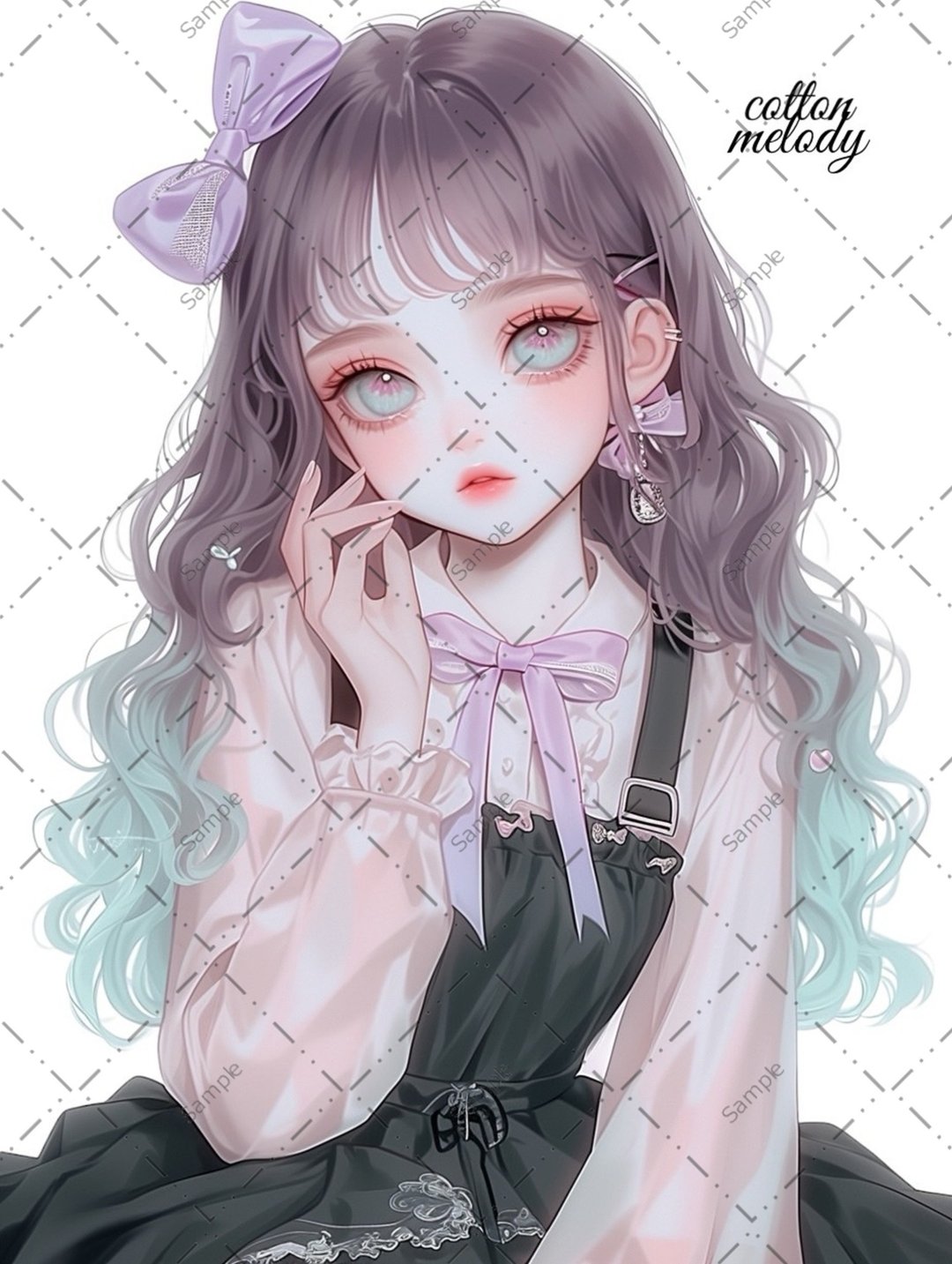 original sticker no.1217 人物贴纸 原创贴纸 人物贴纸 女孩贴纸 原创人物贴纸 - 贴纸 - 纸 
